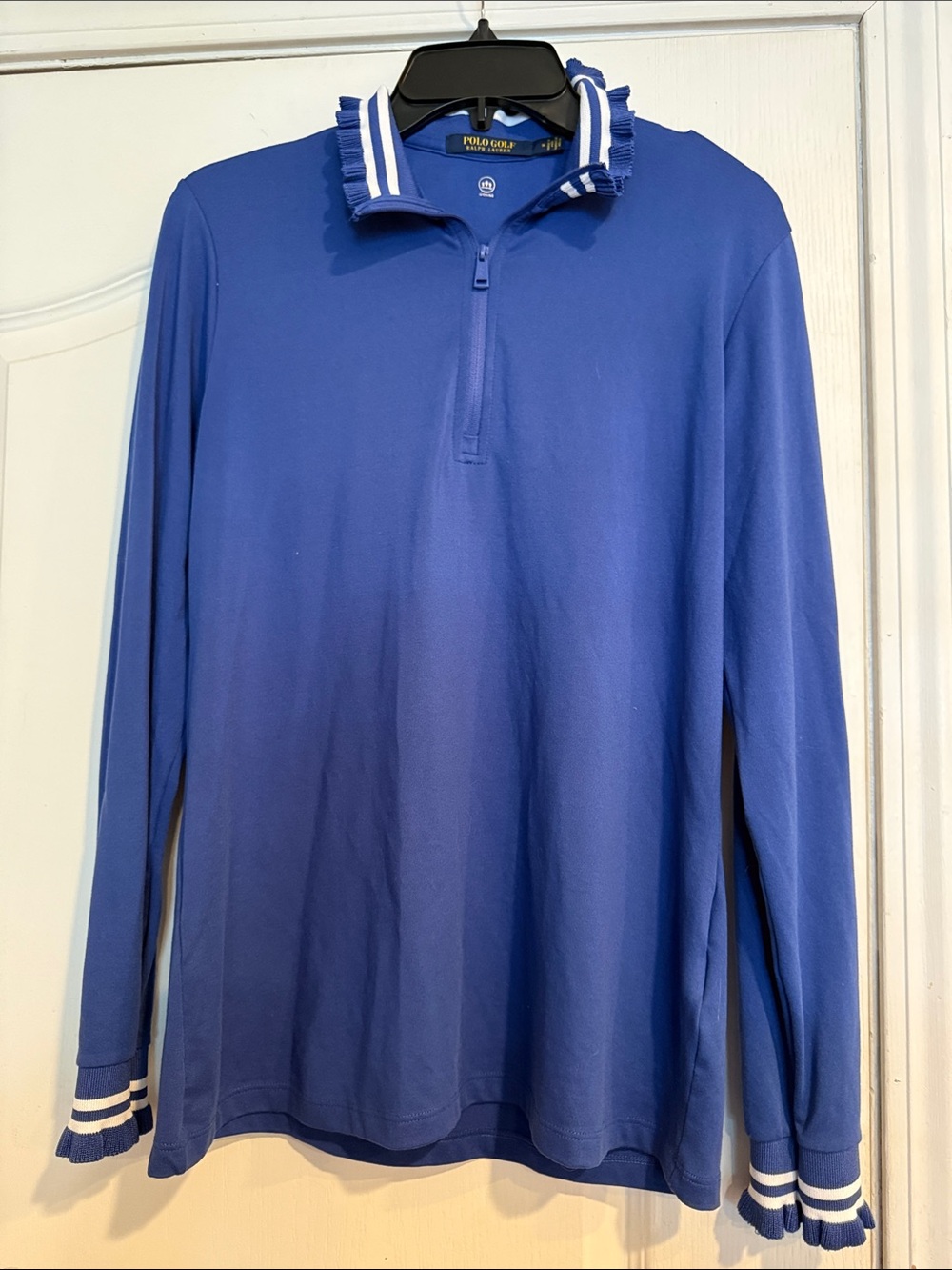 Ralph Lauren Royal Blue Long-Sleeve Quarter-Zip Polo